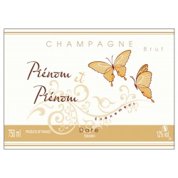 example personalized label for bottle of champagne Denis FRÉZIER